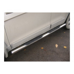 Пороги d76 (труба с проступями) Chevrolet Captiva 2011-